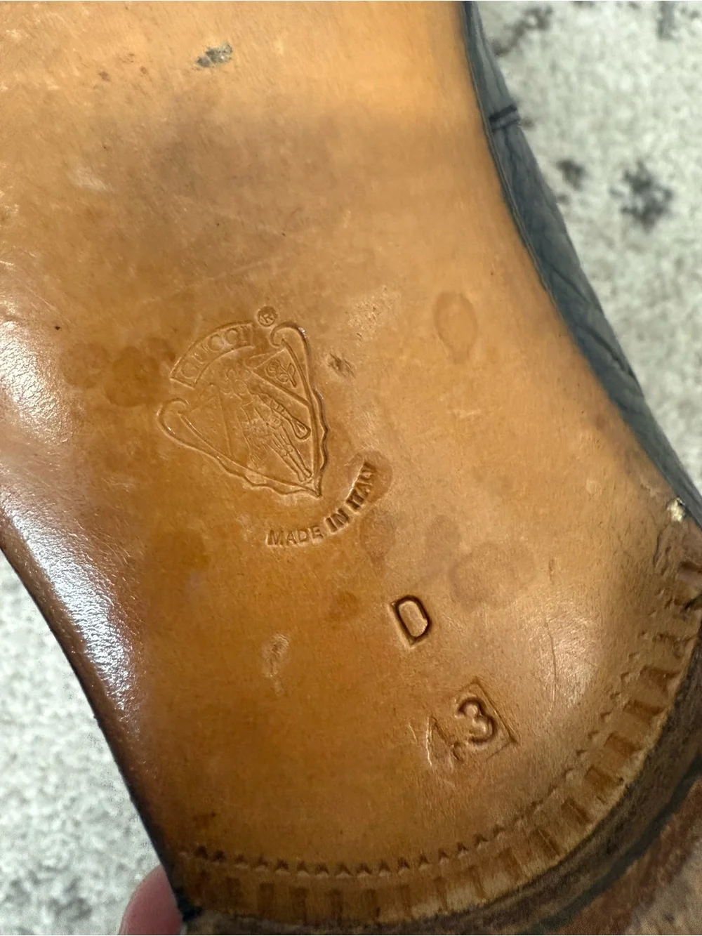 Vintage Ostrich Leather Mens Gucci Tassel Loafers